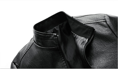 Chaqueta de Cuero PU Lavado para Hombre - Primavera y Otoño - Image 4