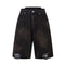 Shorts Jeans Masculino Vintage Destruído com Efeito Spray
