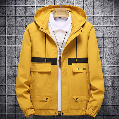 Chaqueta de Béisbol Casual Coreana para Hombre con Capucha y Bordado - Image 41