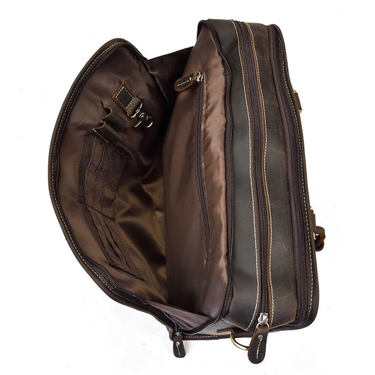 Maletín Ejecutivo de Cuero Crazy Horse Vintage para Hombre - Image 4