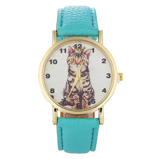 Reloj con Patrón de Gatito Adorable en Cuclillas - Image 15
