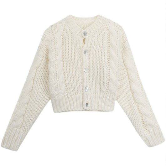 Cardigan de Mohair Tejido a Mano para Mujer - Suéter Holgado y Elegante - Image 6