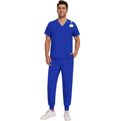 Uniforme de Trabajo Cuello V Ligero y Transpirable para Hombre - Image 3