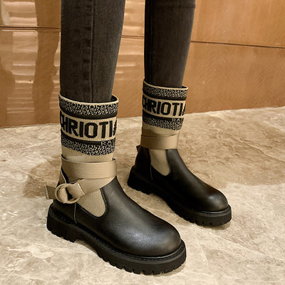 Botas Plataforma Stretch con Paneles Tejidos Transpirables - Image 9
