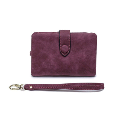 Billetera Corta de Cuero Fotográfico Mate - Diseño Coreano para Mujer - Image 21