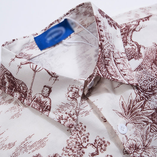 Camisa Estampada Pintura Digital Manga Corta - Image 22