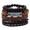 Believe Suit Men's Leather Bracelet Brown