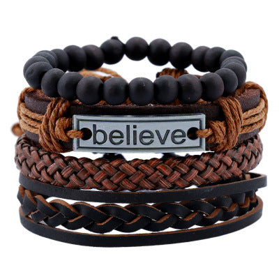 Pulsera de Cuero para Hombre Believe Suit