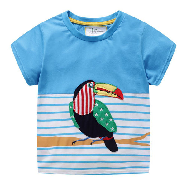 Playera de Algodón con Contraste para Niños y Niñas - Fresca y Cómoda para Verano
