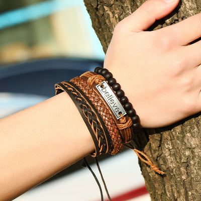 Pulsera de Cuero para Hombre Believe Suit - Image 5