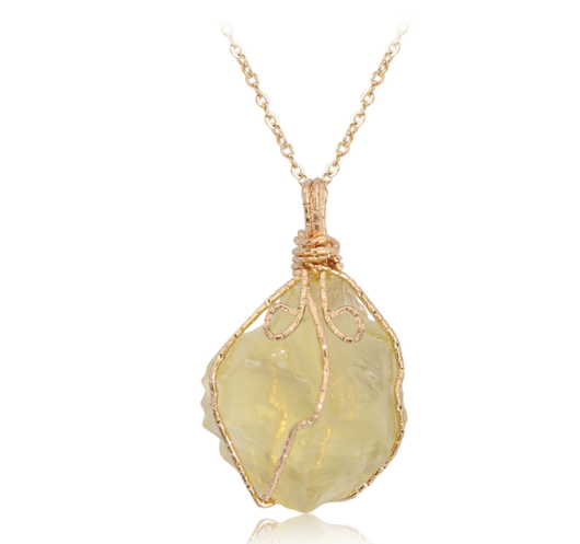 Collar de Cristal en Bruto con Dije de Piedra Natural Irregular - Image 10