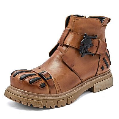 Botas Martin de Cuero para Hombre - Estilo Punk Rock con Suela Industrial - Image 7