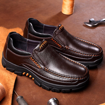 Zapatos Cómodos de Cuero con Suela Blanda para Adultos Mayores - Image 16