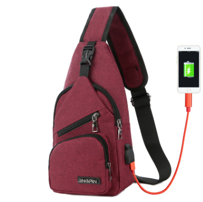 Bolsa Deportiva Crossbody con Carga USB - Mochila de Pecho para Hombre - Image 4