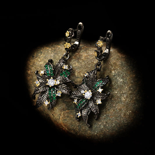 Aretes Flor Diamante - Diseño Retro Vintage Elegante - Image 2