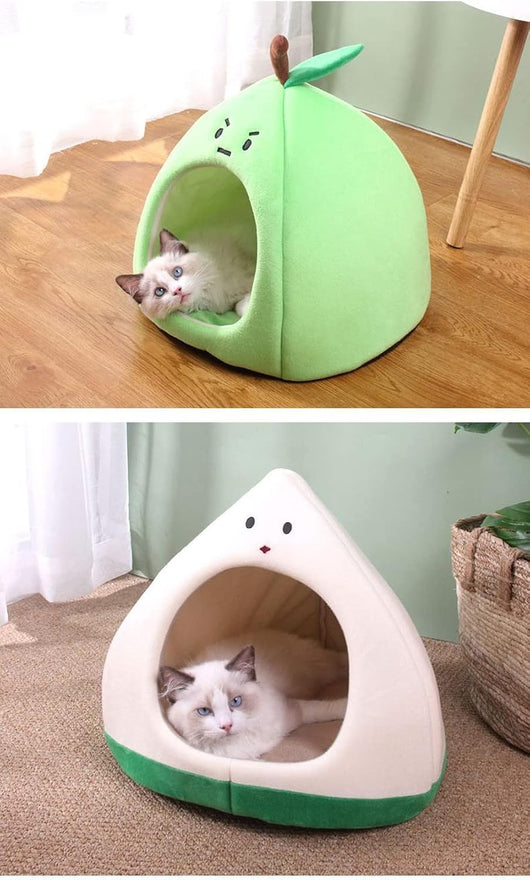 Cama Nido para Gatos Forma Durazno Manzana - Sofá Acogedor Removible para Mascotas - Image 9