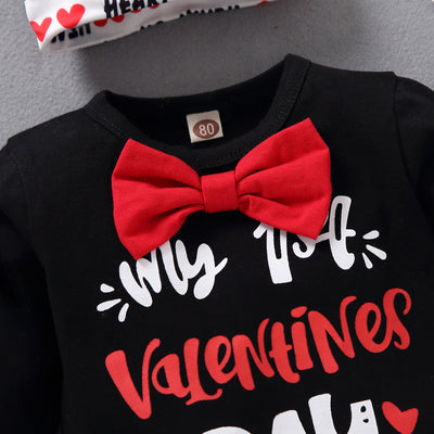 Traje Largo de Manga Larga con Estampado de Corazón Melocotón - Image 2
