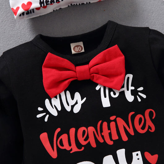 Traje Largo de Manga Larga con Estampado de Corazón Melocotón - Image 2