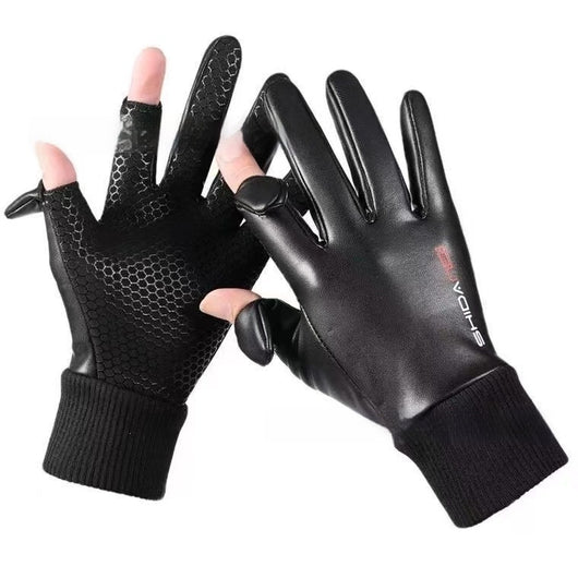 Guantes de Cuero para Hombre, Impermeables, Antideslizantes y para Pantalla Táctil - Image 8