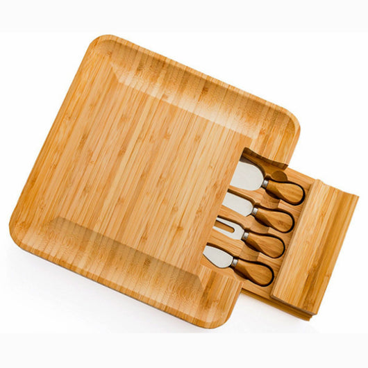 Tabla de Corte Multiusos Cuadrada con Cajón para Cuchillos y Quesos - Image 5