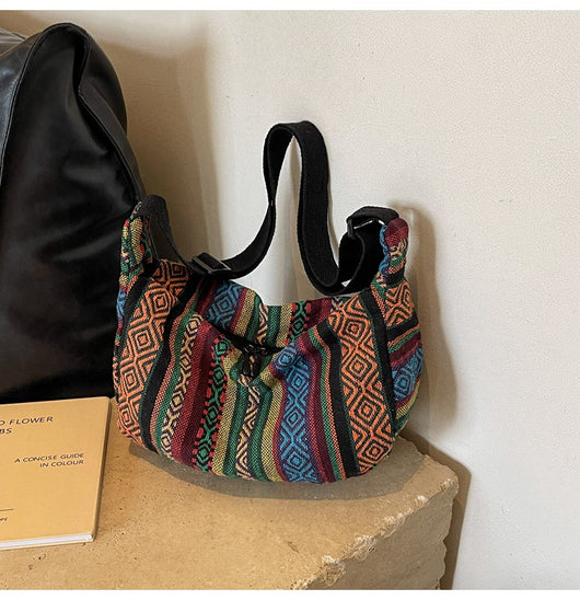 Bolso Bandolera Étnico Dumpling de Gran Capacidad - Estilo Moderno para Mujer - Image 24