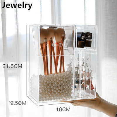 Organizador de Maquillaje y Joyas Acrílico Transparente con Tapa - Image 15