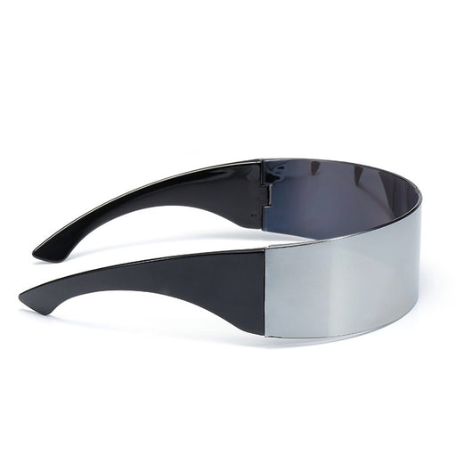 Gafas de Sol Wrap Unisex Marco Negro - Estilo Futurista Oversized - Image 3
