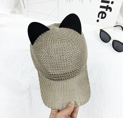 Gorra de Béisbol con Orejas de Gato Transpirable y Protección Solar - Image 6