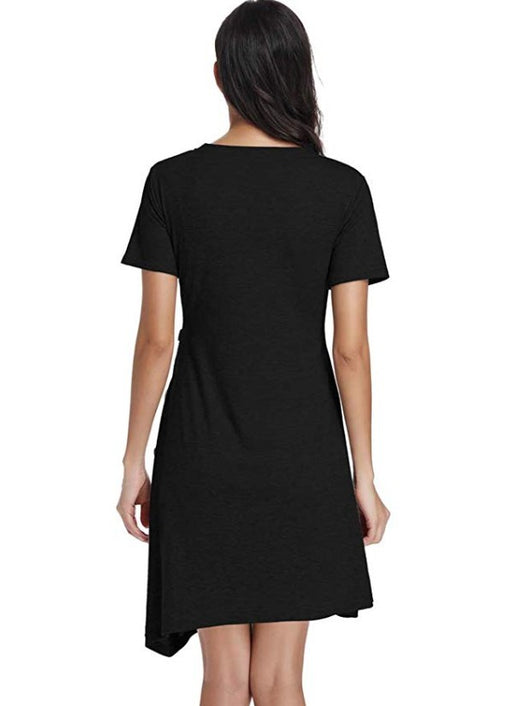 Vestido Premamá Corto Botones Liso - Comodidad y Estilo - Image 2