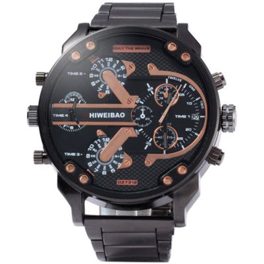 Reloj Deportivo de Acero Inoxidable Dual Time Zone para Hombre - Sumergible y Resistente - Image 4