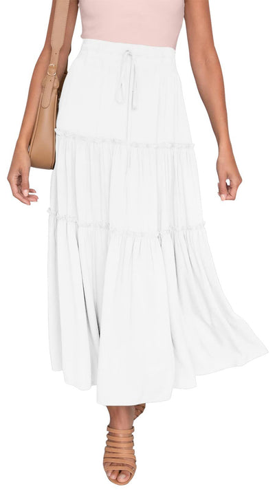 Vestido Maxi Plisado de Cintura Alta Elástica para Mujer - Image 13