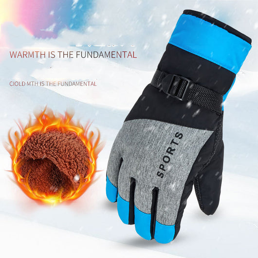 Guantes de Esquí para Hombre Acolchados con Forro de Terciopelo