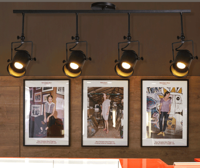 Luminaria Industrial de Riel Ajustable