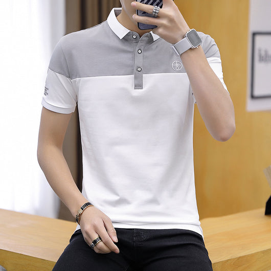 Playera Slim Fit con Cuello Solapa y Bloques de Color - Image 11