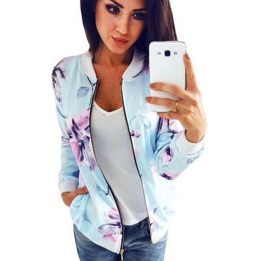 Chaqueta Corta Estampada de Manga Larga - Image 9