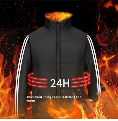 Chaqueta Impermeable Térmica de Algodón Grueso para Actividades al Aire Libre - Image 12