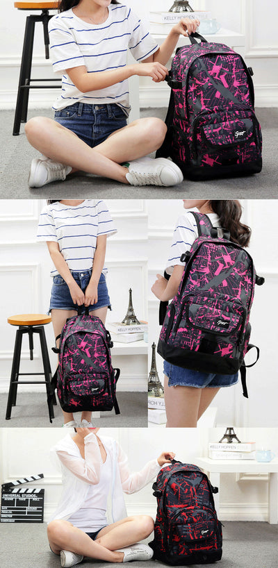 Mochila de Nylon Clásica de Gran Capacidad para Viajes y Escuela - Image 14