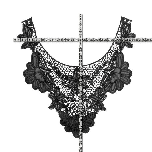 Cuello Bordado Venecia con Lentejuelas y Encaje Floral Aplicado - Image 9