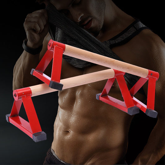 Barras Paralelas Invertidas de Madera de Haya - Soporte para Flexiones Compacto