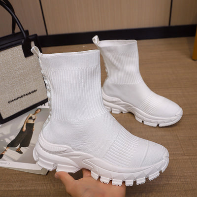Botas Deportivas Tejidas con Suela Gruesa para Mujer - Image 9