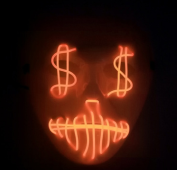 Máscara de Fiesta LED con Diseño de Dólar - Image 6
