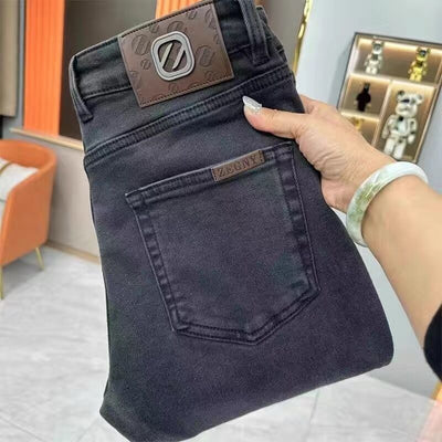Jeans Slim Fit Negros Lavados para Hombre - Estilo Europeo Moderno - Image 6