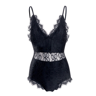 Traje de baño enterizo con encaje para mujer - Image 4