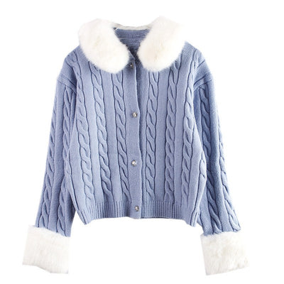 Cardigan de Lana Tejida para Mujer con Puños Ajustados - Image 4