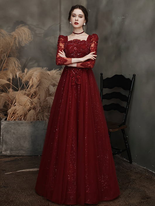 Vestido de Noche Elegante con Mangas para Mujer - Image 2