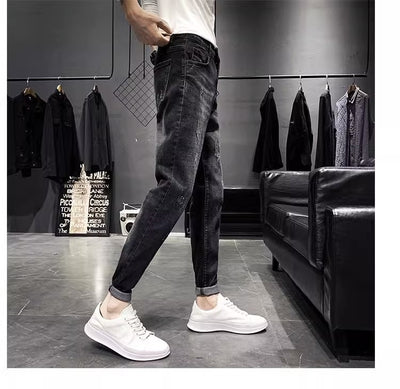 Jeans Negros Slim Fit Elásticos Ajustados para Hombre - Image 8
