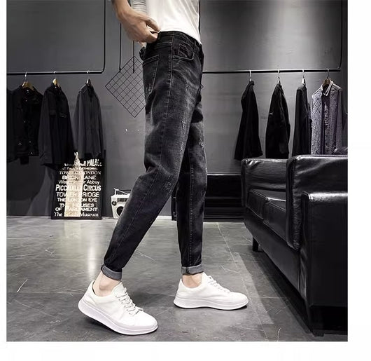 Jeans Negros Slim Fit Elásticos Ajustados para Hombre - Image 8