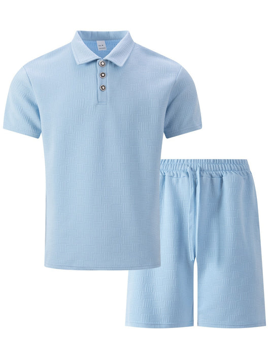 Saco Casual de Manga Corta con Textura Jacquard para Hombre - Image 24
