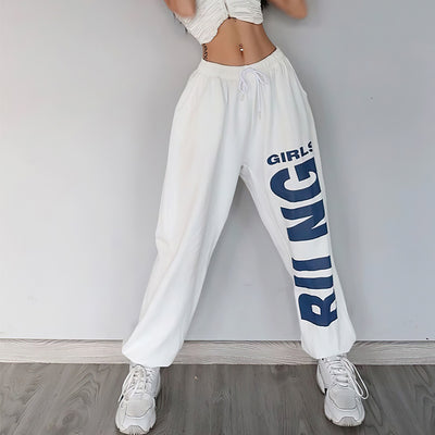 Pantalones Sueltos Mujer Letra Guard - Comodidad Premium