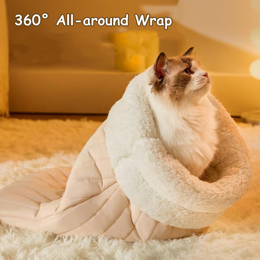 Saco Cálido para Gatos - Cama Cueva Acogedora de Felpa para Invierno - Image 13